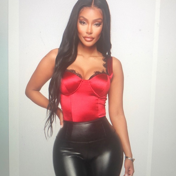 Hold on to my Love Bodysuit- Red- Fashion Nova - Picture 1 of 4